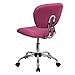 Flash Furniture Beverly Mid-Back Pink Mesh Padded Swivel Task Office Chair with Chrome Base