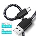 X-EDITION Android Charger Cable, Micro USB Cable (2-Pack, 10Ft) Braided Extra Long Fast Charger Cord Compatible with Galaxy S7 S6 Edge S4 Note 5 J7 J5, Moto G5, LG G4 G3 (Grey)