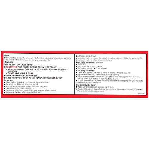 Thermacare Lower Back and Hip Heat Wraps, Small/Medium (2 count) - Thumbnail 7