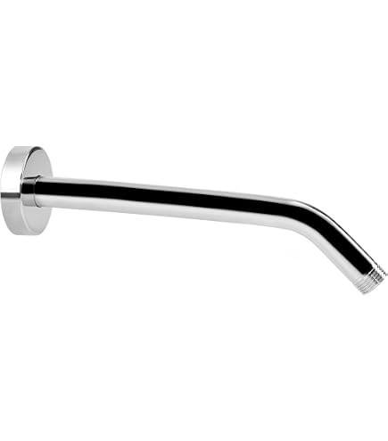 Lordear 10 Inch Shower Arm Extension - 304 Stainless Steel Rain Shower Head Arm With Flange, Chrome - View #4