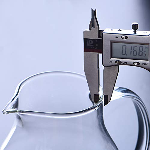 WarmCrystal, Large Glass Cold Teakettle or Teapot, Water Carafe with Handle, Good Beverage Glass Pitcher and Carafe for Tea, Coffee, Lemonade, Cold Water, Ice and Fruit Juice (58 oz) - Thumbnail 5