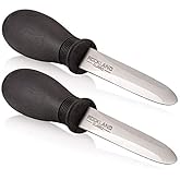 Rockland Guard Oyster Shucking Knife - Oyster Knife Shucker for Opening Clams, Scallops, Shellfish - Stainless Steel Blade, N