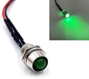 LED Ultra Bright Pre-cablati 8mm Con Supporto Da Pannello 12mm - Per Tensioni 3V-220V, Colore Variabile