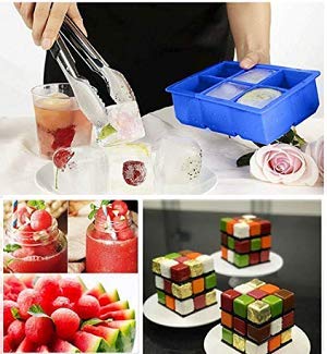 Large Silicone Molds for Bath Bomb Rubber Ice Trays BPA Free, Whisky Sphere Ice Ball Maker with Lid Bar Accessories with Silicon Funnel for Dog Treats Soap Making, Kitchen Gadgets Set of 3