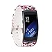 X4-TECH Band for Gear Fit2 Watch Soft Silicone Replacement Elastomer Band Plastic Wristband for Samsung Galaxy Gear Fit 2 SM-R360 Smart Watch (Flower-02)