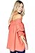 Relipop Women's Fashion Off Shoulder Tops Haft Sleeve Blouses Causal T-Shirts (Large, Orange)