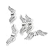 Zuoyou 50 pcs 20mm Angel Wing Spacer Metal Beads DIY for Bracelets Necklace Silver