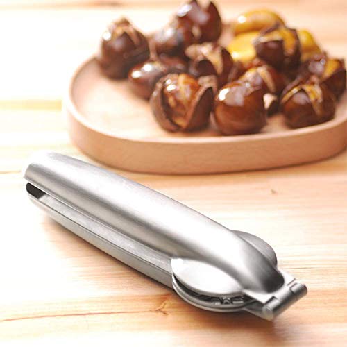 OZMI Chestnut Clip, 304 Stainless Steel Nut Cracker Sheller Walnut Pliers, Metal Nut Opener Plier, Kitchen Tools Multifunctional Chestnut Opener Nut Walnut, Kitchen Utensils Dried Fruit Opener, 1Pack