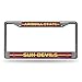 Rico Industries NCAA Bling Chrome License Plate Frame with Glitter Accent, Arizona State Sun Devils