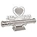 Certificate Holder，FGF Silver Plated Engraved Keepsake Marriage Certificate Holder with Stand and Heart Frame 9-Inch RKS-PCH011