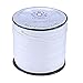 BoRuo Micro-Fiber Flat Leather Lace Beading Thread Faux Suede Cord String Velet 100 Yard Roll Spool 3mm White Color with Acrylic Jar