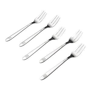 Callyne 12-delige cake-cocktailvorken, roestvrijstalen dessertvorkjes