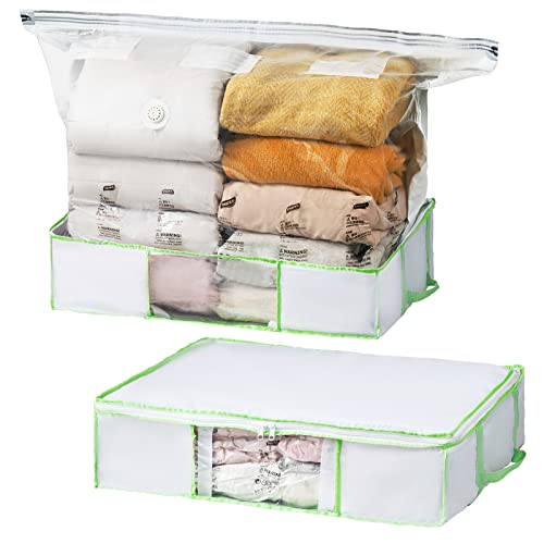 TAILI Under Bed Storage Container with Space saver bags, Large Capacity