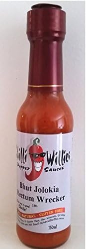 Chilli Willies "Bhut Jolokia Rectum Wrecker" Chilli Sauce, All Natural, Gluten Free, 150ml