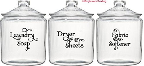 Ivory - Laundry Room Vinyl Decal Set - Laundry Soap - Fabric Softener - Dryer Sheets - V1 - 20 COLOR OPTIONS