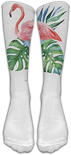 Flamingo Palm Beach Custom Knee High Socks Football Baseball Long Stockings For Men Women