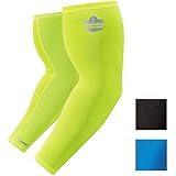 Cooling Arm Sleeves, Sized for Men &Women, UPF 50+ Sun Protection, Ergodyne Chill Its 6690, L, Lime