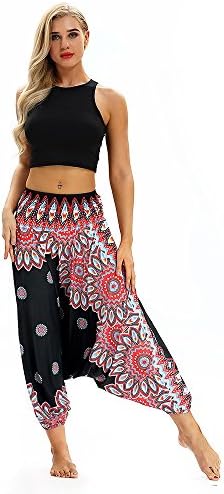 Yoga Pants,Women Casual Loose Yoga Trousers Baggy Boho Aladdin Jumpsuit Harem Pants