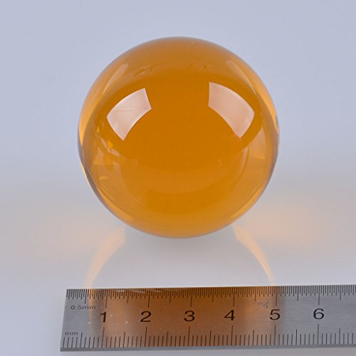LONGWIN 50mm(2 inch) Fengshui Crystal Ball Healing Crystals(Amber)