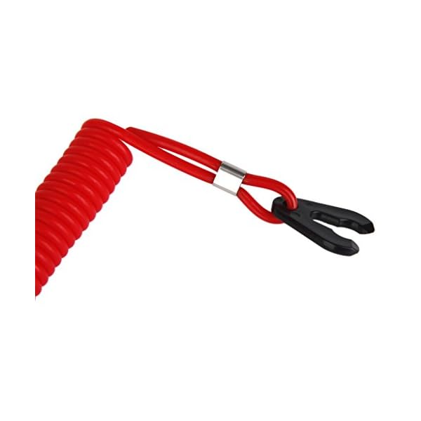 Safety-Boat-Motor-Outboard-Kill-Switch-Key-Lanyard-Ignition-Red-by-Generic
