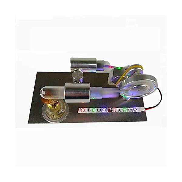 LSHUNYDE Modell Generator Solar Energyengine Generator Modell mit farbigen LED-Lichtern, Miniatur Metall Dampfmaschine…