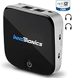 Upgraded 2019 Bluetooth Transmitter Receiver for TV PC, Digital Optical Input, 3.5mm Aux, Dual Link AptX Low Latency - Specially Designed