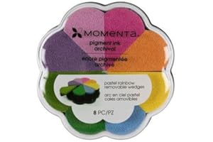 Momenta Removable Wedges Pigment Ink Pad - Pastel Rainbow