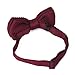 HDE Mens Vintage Fashion Trendy Adjustable Pre Tied Waffle Knit Woven Bowtie Burgundy
