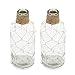Hosley's Set of 2 Glass Wire Mesh Vase 8.5 Inch High for Nautical Country Farm Floral Arrangement Candle Garden Aromatherapy as a Reed Diffuser. Ideal Gift for Weddings Party Spa Reiki O9