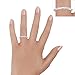 Caperci Sterling Silver CZ Cubic Zirconia Diamond Ring for Wedding Anniversary Jewelry, Size 5-11