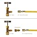 ZoarC R134a Can Tap Valve - Screw-on Brass Refrigerant Dispenser with Tank Adapter & 3pcs O-Ring Seal for 1/4 and 1/2-Inch AC Manifold Charging Hose