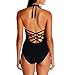 SUMEI Women's Swimwear Retro One Piece Swimsuits Sexy Bikini Cross Back Bathing Suits