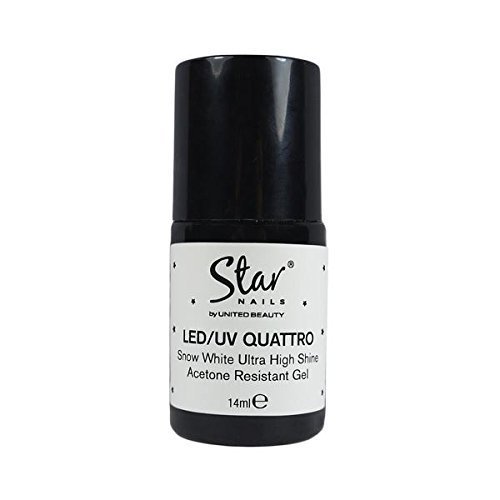 Star Nails Quattro 'Dry to Touch' LED/UV Finishing Topcoat - Snow White 14ml