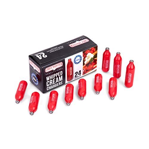 ChefMaster Whipped Cream Chargers, 48 Pack, 8g Cartridge for Whipped