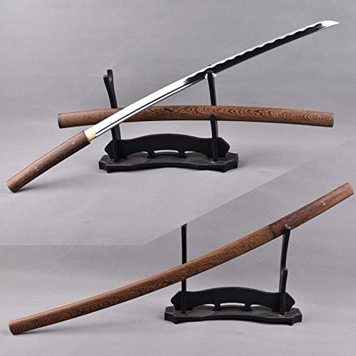 Handmade Rose Wood Shirasaya Japanese Samurai Sword,Clay Tempered T1095 High Carbon Steel,T1095 high Carbon Steel,Katana,Ninja,Wakizashi,Full Tang Blade,Sharpen
