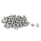 M4x0.7mmx6mm Stainless Steel Button Head Hex Socket Cap Screws 50 Pcs