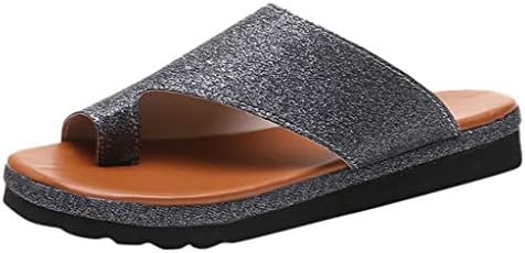 Peigen Women's Flat Shoes Slippers Sandals,Roman Open Toe Ankle Beach Shoes,Basic Slip-on Casual Fashion Sandal Shoes,PU Rubber Material