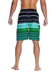 unitop Men's Colortful Striped Swim Trunks House