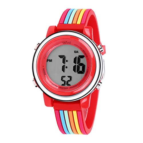Ovvel Girls Watch – Pretty and Cute Kids Cartoon Digital Wristwatch with Teaching Display Time Teacher