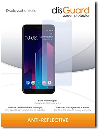 disGuard [2 Pack] HTC U11+ Screen Protector Film [Anti-Reflex] Anti-Glare, Anti-Reflective/Scratch Resistant, Bubble-Free Install, Anti-Fingerprint, Anti-Scratch/Film, Protector Film, Screen Guard
