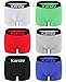 KAYIZU Men's Underwear Seamless Comfort Soft Stretch Boxer Brief (6-Pack) Medium,White/Green/Red/Light Grey/Black/Blue