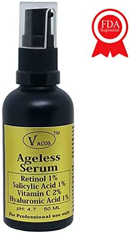 VACOS Ageless Serum for Rejuvenating and Firming Anti Ageing Skin Brightening Glow Fairness (50 ml)