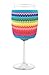Joe Jacket Wine Glass Insulator, Neoprene Sleeve Drink Holder - Rainbow Chevron