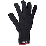 HSI Professional Heat Resistant Glove for Curling and flat iron. Black and red