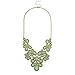 Lux Accessories Mint Green Floral Flower Statement Necklace
