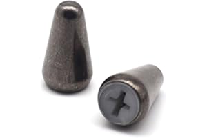 XIYANGJUAN 2pcs Guitar 5 Way Pickup Switch Tip Metal Switch Cap Switch Knob for Strat Tele (Black Nickel)