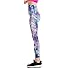 Aumy Women’s Mermaid Digital Printed High Waist Yoga Leggings Full Length Workout Capris Pants, Mermaid Purple, Free Size