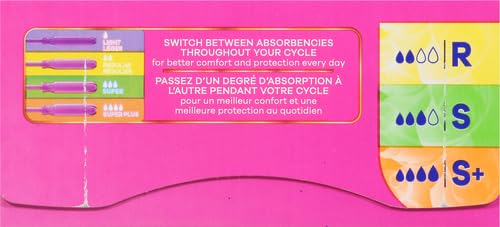 TAMPAX RADIANT TAMPONS TRIO PACK REGULAR/SUPER/SUPER PLUS ABSORBENCY, UNSCENTED, 28 COUNT