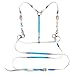 TiaoBug Women's Vinyl PVC Punk Style Rainbow Harness Adjustable Cage Waist Belt Straps