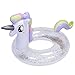 ToyerBee Pool Floats, 45’ x 32’ x 30’, Inflatable Unicorn Tube with Glitters, Swimming Pool Tube, Raft Decorations for Kids& Adults